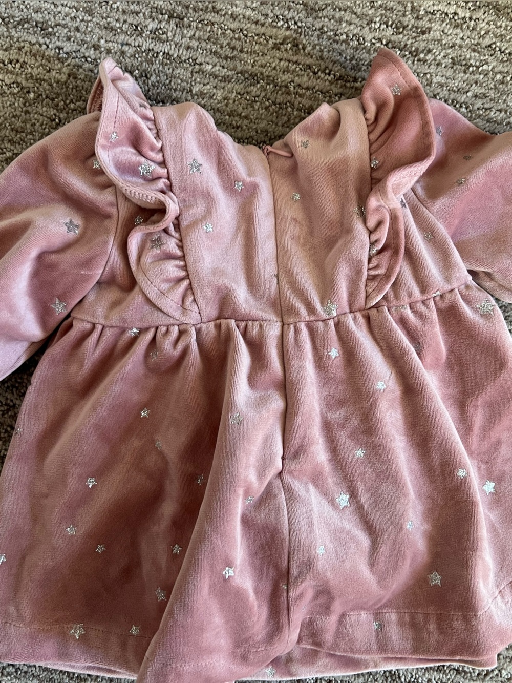 Jason Wu Baby Pink Velvet Hooded Jacket with Silver Stars